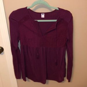 Old Navy Long Sleeved V-Neck Shirt